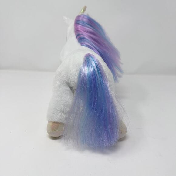 New Adventures White Unicorn Blue Purple Mane and Tail Iridescent Horn Hooves - Picture 6 of 10